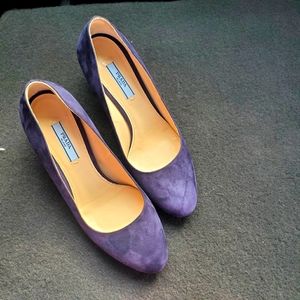 Prada blue suede pumps